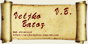Veljko Batoz vizit kartica
